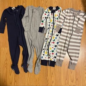 Hanna Andersson Zip up sleepers 4 PACK!